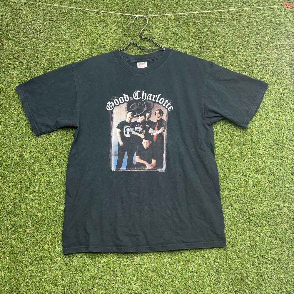 Vintage Good Charlotte Band Shirt Mens Medium Y2K Pop Punk Rock 2000s Anvil